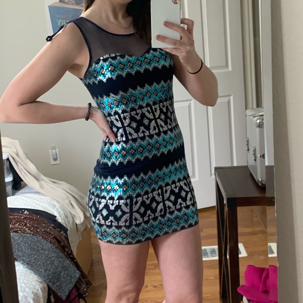 Sequin mini dress